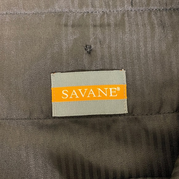 Savane Dress Pants Men's Size 42x30 Black Career Business Casual‎ Office Work * - Picture 2 of 13